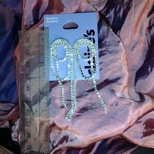 Claire's Sparkling Silver Loop Earrings Sensitive Solutions Collection New